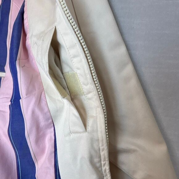 Vintage GANT Men's Size Large White Cotton Full Zip High Neck Bomber Jacket - Picture 10 of 15